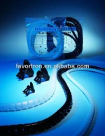 PE Flexible Cable Management Sleeve for industrial wire harnesses, computer workstation and home theater