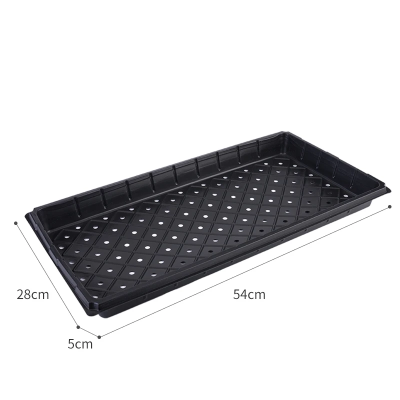Perforated plastic injection molding seed tray 54*28*5cm high quality factory supply pp seedling grow tray