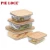 PIE LOCK glass food storage containers bamboo lids