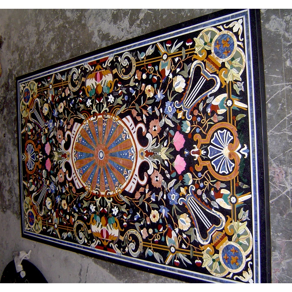 Pietre Dure Marble Stone Exclusive Dining Table Top, Great Italian Marble Pietre Dure Table Top