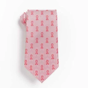 Pink Ribbon Silk Tie