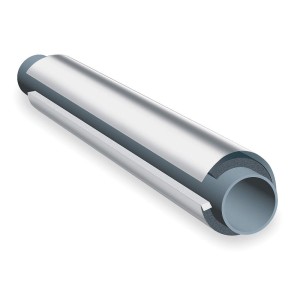 Pipe Insulation, 1-1/8 In.x3 ft. L, Silver