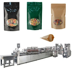 plastic doypack bag Fully Automatic Inserted Bottom Gusset Doypack Making Machine