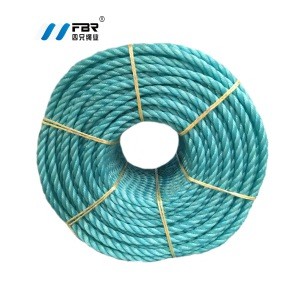 plastic twine  rope   3/4 strand  polyethylene (PE) rope  for packaging or fishing