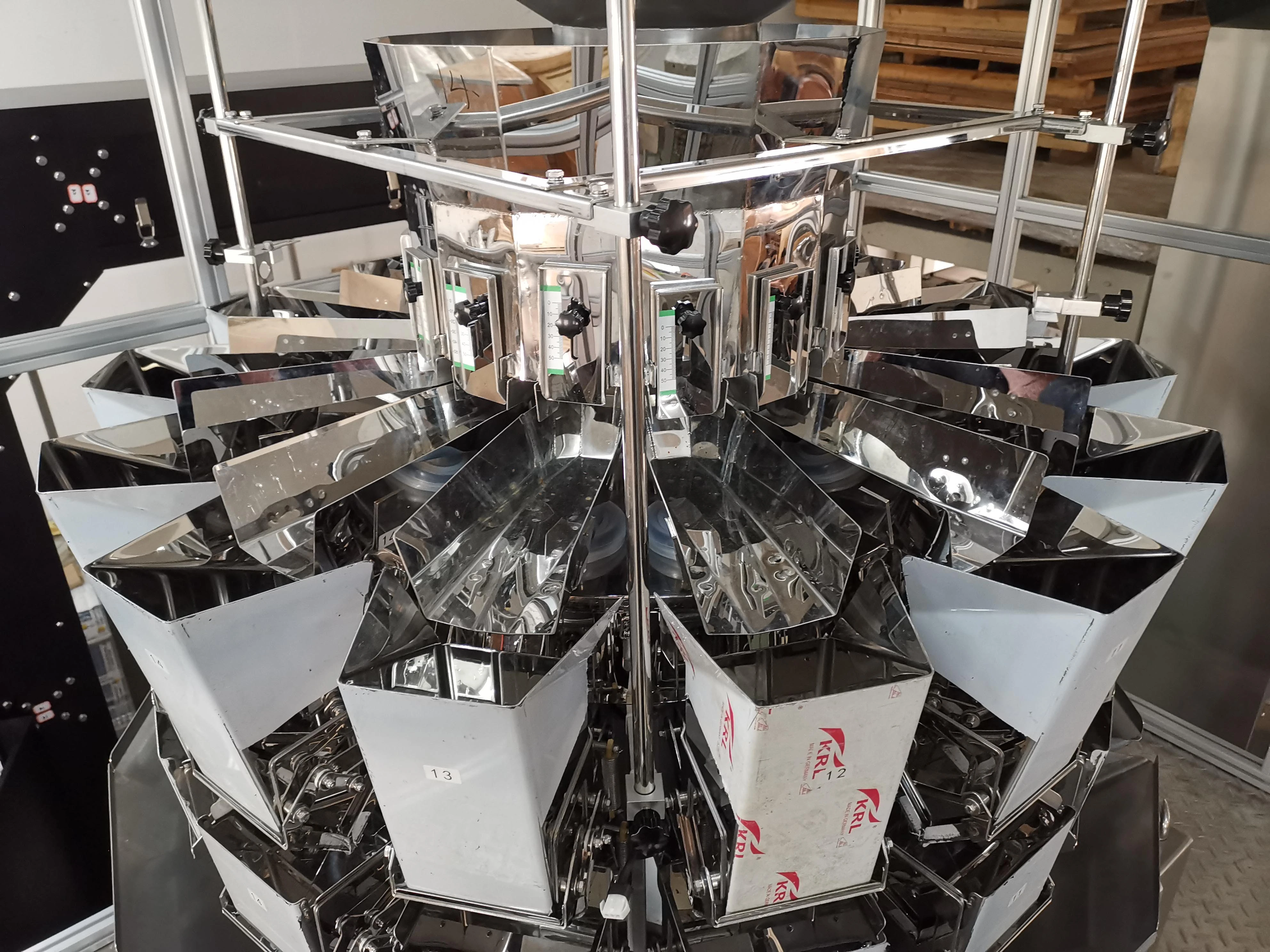 Plc 10 board multihead weigher weighing machine for fruit cherry