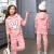 Import Plus velvet thickening warmly autumn and winter kids girls clothing sets from China