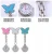 Import Pocket Medical Nurse Fob Watch Women Watches Clip-on Pendant Hanging Quartz Clock Butterfly Shape from China