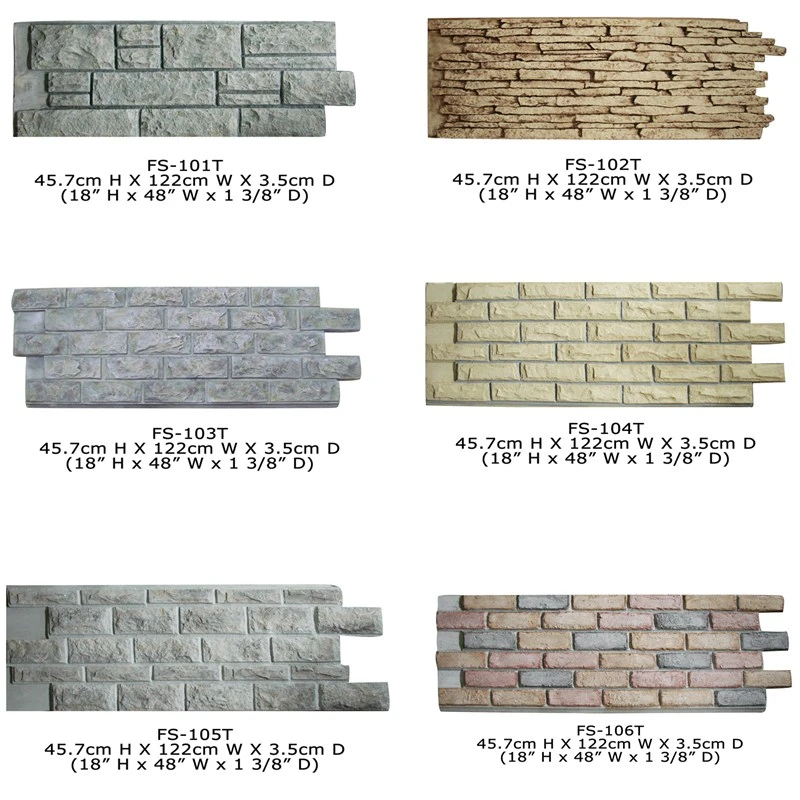 Polyurethane High Quality Beauty Cheap Decorative Wall Panel PU stone wall