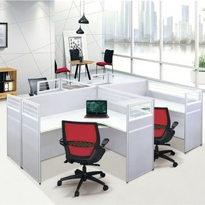 Popular mdf office desk design curved office partition colorful office 2-4-6 person workstation partition