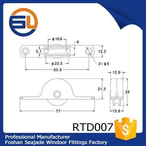 Popular roller 4 roller sliding wardrobe door roller RTD007