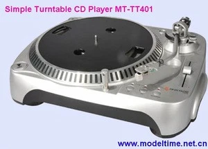 Portable Aluminuium Platter Turntable CD Player with USB/SD Player