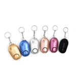 Portable personal safety security defence alarm with led keychain women