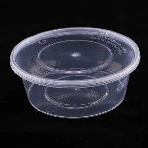 pp take away packing transparent round microwave safe  mini small disposable pp plastic round container with lids
