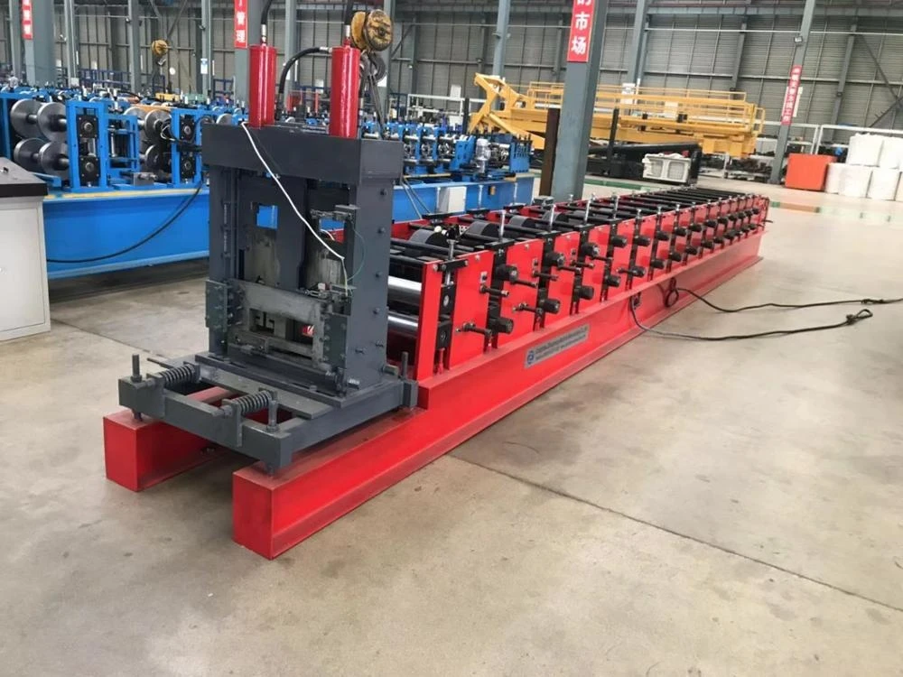 Prefab house steel structure frame c purlin roll forming machine