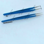 Private label Fish Style  Volume tweezers black with gold tip stainless steel slanted tip tweezers from NQLASH Tweezers