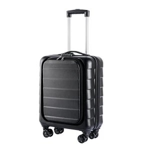 Professinal factory OEM travel trolley black suitcases carry-on+luggage bag with lock