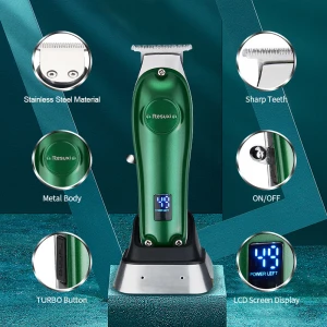 Professional Barber Cordless Electric hair Trimmer Clipper Cutting machine hairdressing clipper trimmer for men