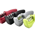 Professional Kitchen Knife Sharpener 3 Stage Kitchen Sharpening Tool with Non slip Base Chef Knife Sharpening