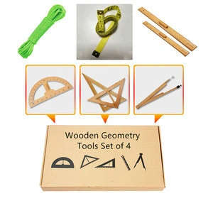 Professional Math Education Tool  School Geometry Math Ruler Sets Plastic Teaching Ruler Set Wooden Mathematical Geometry Sets