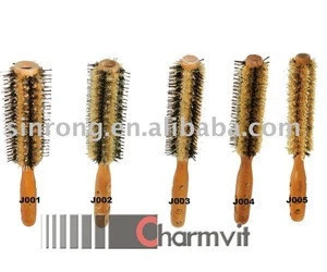 Professional wooden bristle massage hair brush