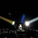 Projector Outdoor Search Light Three Heads 4KW Sky Searchlight Waterproof Multi Color Beam Sky Search light