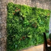 Promotional 100X100cm indoor outdoor foliage wall artificial plant with flowers for home decoration