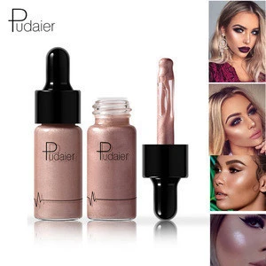Pudaier Liquid Highlighter Bronzer Drop for Dark Skin Concealer Face Contouring Makeup Iluminador Gold Highlighters Maquiagem