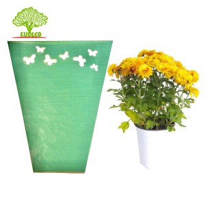 Punched Butterfly On Colorful Kraft Paper Flower Pots Sleeves With 100% Biodegradable And Fully Home Compostable