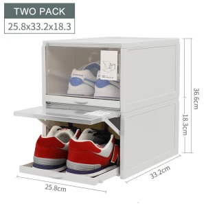 Push-pull Drawer Shoe Box Plastic Clear Shoe Cabinet Finishing Stacking Flip-top Storage Boxes Shoe Rack