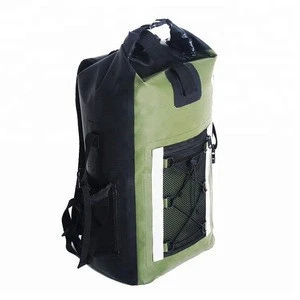 PVC Water Sport 30L Light weight Comfort Back System Army Green Bag Pack Waterproof For Boating Kayaking Camping