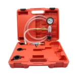 Radiator pressure leak tester tool kit for cooling system vacuum pump refill kit