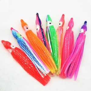 Random color cheap price squid octopus 40mm-240mm soft fishing lure