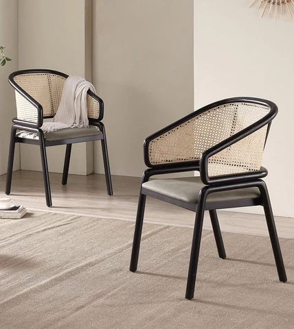 Rattan Ash Wood Outdoor Living Room Patio Luxury Chair