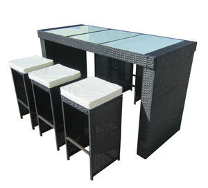 rattan furniture--1set= 1 bar counter + 6 barstools