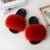Import real fox fur slides slippers plush fur furry slippers fur slippers from China