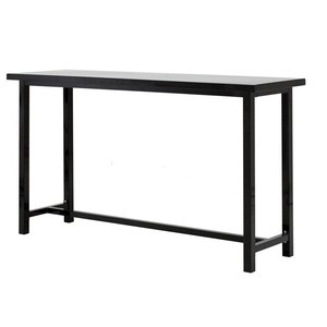 Replica wooden bar table, metal high table