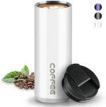 Reusable Coffee Cup Lids Water Coffee Vacuum Mug With Cover Steel Coffee Cup