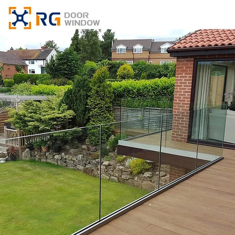 Buy Rg140 Invisible Frame Railing Tempered Exterior Glass Balcony ...