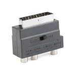 RGB SCART Male to Composite 3 RCA S-Video Audio Cable TV Adapter VCR Euro Connector