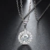RINNTIN SN43 Korean Jewellery Wholesale 925 Sterling Silver Rhodium Plated Paved CZ Diamond Necklace