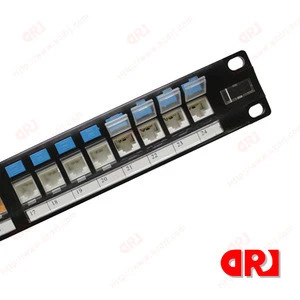 RJ45 Patch Panel , 19 Inches 1U 24 Port LED UTP Cat5e/6 Patch Panel