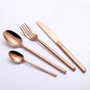 Rose gold cutlery fork spoon knife rose gold flatware cutlery set