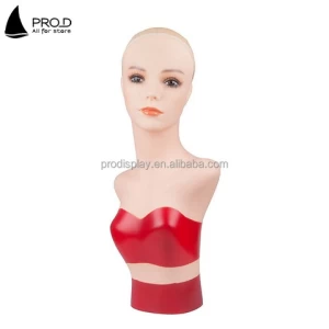 Ruilang wholesale plastic upper body bust wear clothes dummy female mannequin head for jewelry display