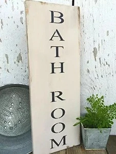 Rustic Wood Sign Board For Home Decoration and Bathroom Decoration Wood Crafts Rustic Letter Board