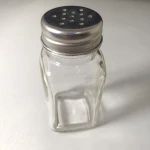 Salt and Pepper Glass Shakers Set Kitchen use glass jar for spice & herbs
