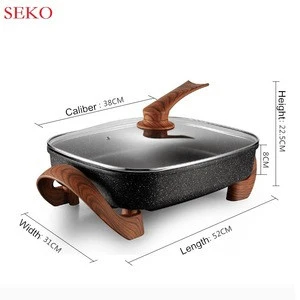 Seko 2018 New Product Multifunction Non-stick Electric Hot Pot Skillets