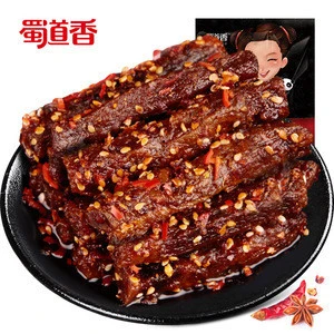 Shu Dao Xiang China Wholesale Bulk OEM 200g With Sichuan Flavour Condiment Dried Beef Meat Snack Jerky