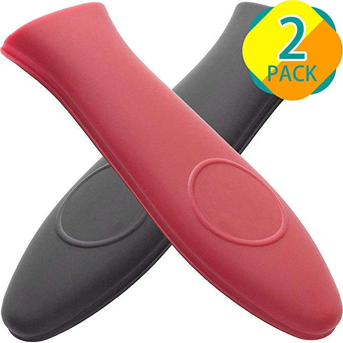 Silicone Hot Handle Holder,Rubber Pot Handle Sleeve Heat Resistant Cover Heat Protecting Handle Holder