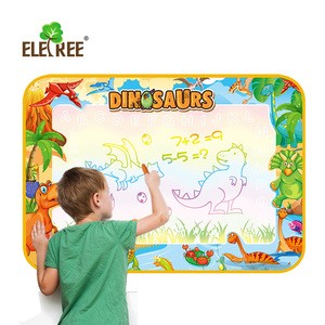 Silicone kid educational play desk and blocks painting draw writing color water aqua magic doodle board mat drawing toys #MA1