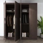 simple design wooden wardrobe with mdf moulding wardrobe door panel